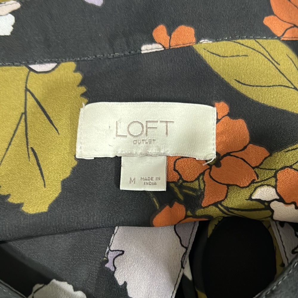 Loft Floral Printed Tie Neck Tunic - Picture 7 of 8